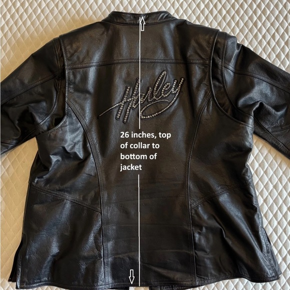 Harley Davidson Leather Jacket Embellished Womens Size XL (2011) New w Tag - Picture 6 of 7